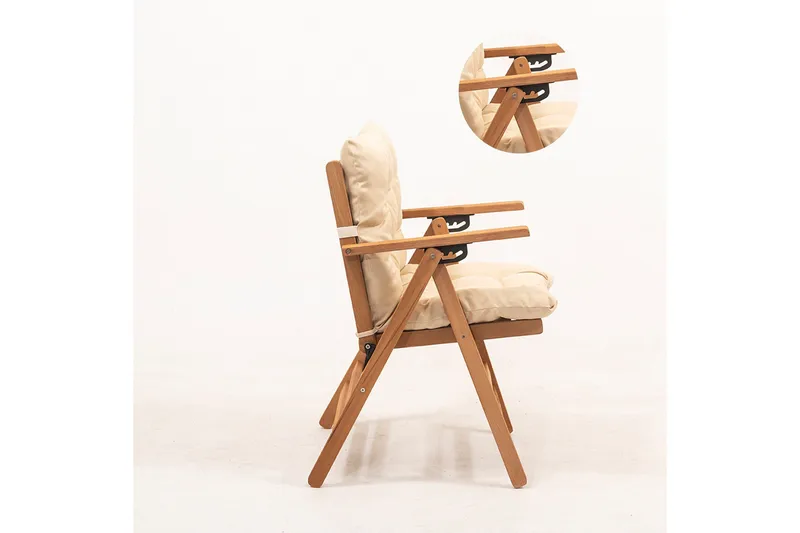 Narwani Skammel - Cream/Naturell - Hagemøbler - Loungemøbler - Loungestol ute