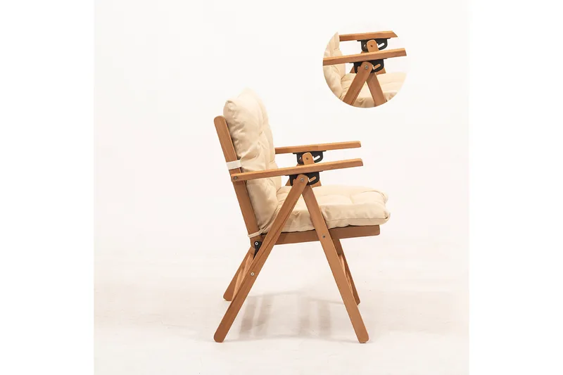 Narwani Skammel - Cream/Naturell - Hagemøbler - Loungemøbler - Loungestol ute