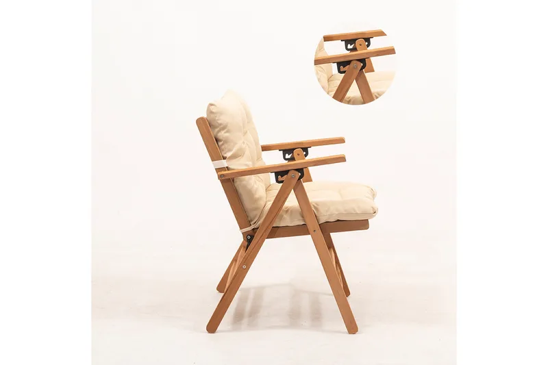 Narwani Skammel - Cream/Naturell - Hagemøbler - Loungemøbler - Loungestol ute