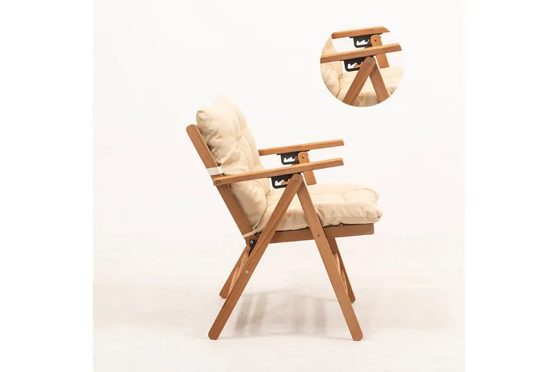 Narwani Skammel - Cream/Naturell - Hagemøbler - Loungemøbler - Loungestol ute