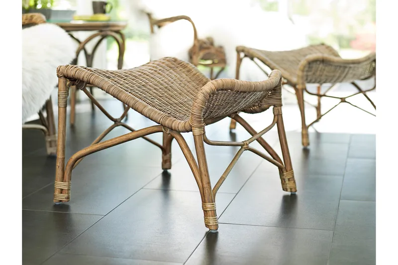 Praktø Fotskammel - Naturrotting - Hagemøbler - Balkong - Balkongmøbler - Balkongstoler