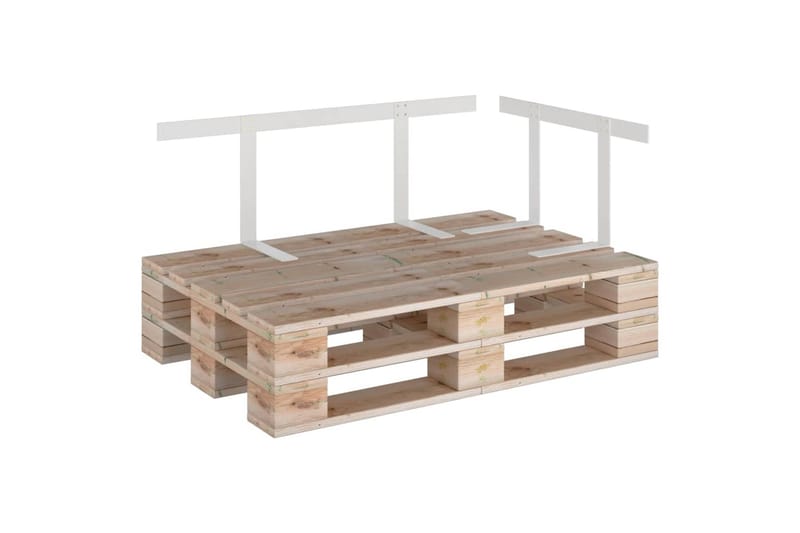 Ryggstøtte til pallesofa hvit 110 cm jern - Hvit - Hagemøbler - Balkong - Balkongmøbler - Balkongstoler