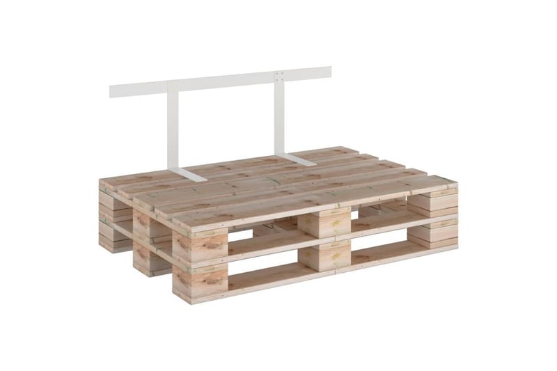 Ryggstøtte til pallesofa hvit 110 cm jern - Hvit - Hagemøbler - Balkong - Balkongmøbler - Balkongstoler