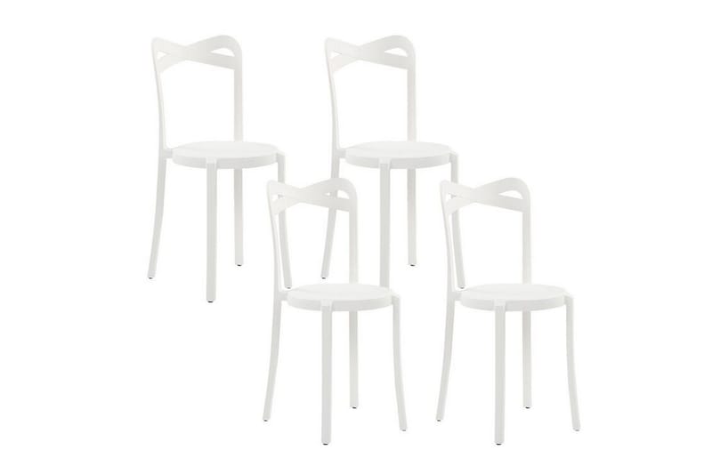 Stol 4 st Hvit CAMOGLI - Hvit - Hagemøbler - Balkong - Balkongmøbler - Balkongstoler
