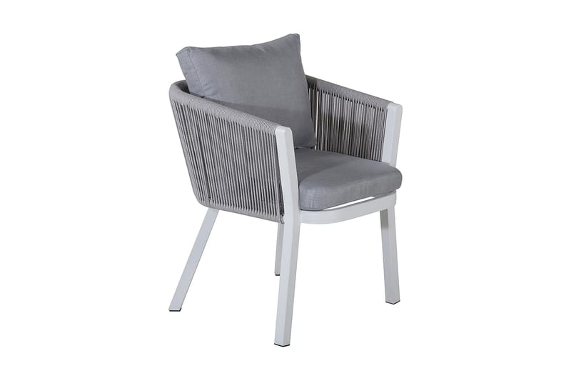 Virya Matstol med Puter, Hvit/Grå