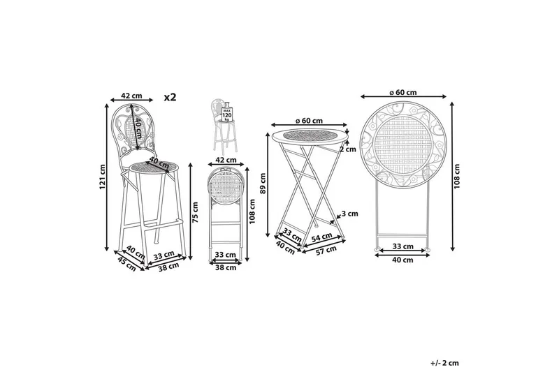 Baroppsett Bivio - Hagemøbler - Balkong - Balkongmøbler - Balkonggrupper