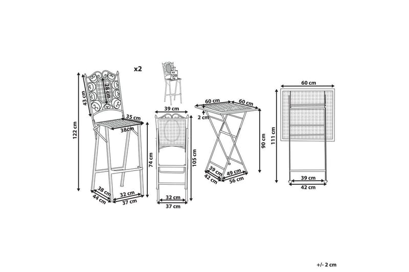 Baroppsett Bormio - Hagemøbler - Balkong - Balkongmøbler - Balkonggrupper