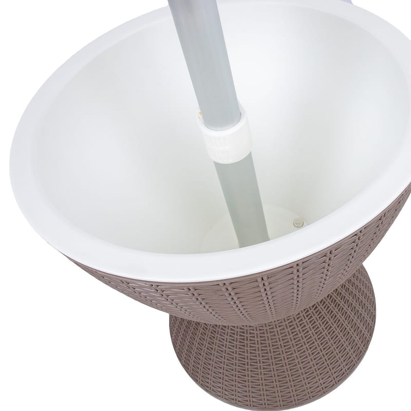 Barsett HOME4YOU Belle 3 i 1 Grå plast - Grå - Hagemøbler - Balkong - Balkongmøbler - Balkongbord