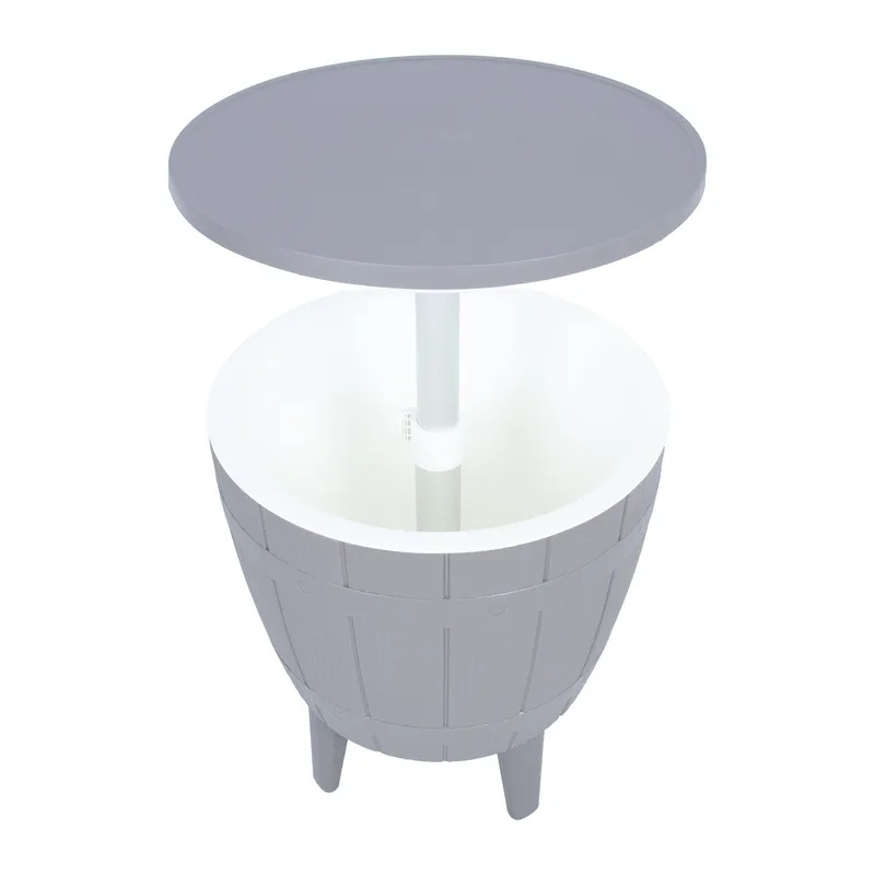 Barsett HOME4YOU Nova 3 i 1 grå plast - Grå - Hagemøbler - Balkong - Balkongmøbler - Balkongbord