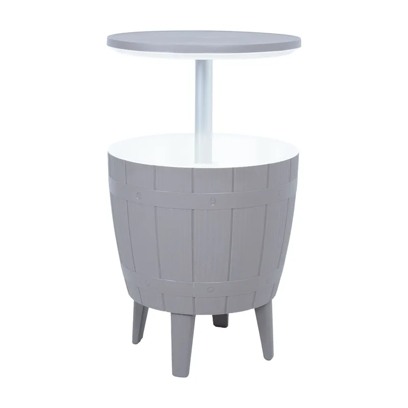 Barsett HOME4YOU Nova 3 i 1 grå plast - Grå - Hagemøbler - Balkong - Balkongmøbler - Balkongbord