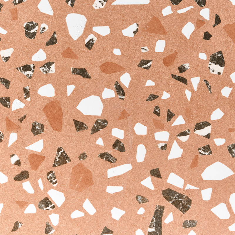 Bistrobord utendørs Adrano 60 cm terrazzoeffekt Jern - Svart/Oransje - Hagemøbler - Balkong - Balkongmøbler - Balkongbord