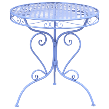 Bistrobord utendørs Albinia 70 cm Jern - Blå - Hagemøbler - Balkong - Balkongmøbler - Balkongbord