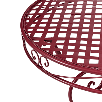 Bistrobord utendørs Albinia 70 cm Jern - Rød - Hagemøbler - Balkong - Balkongmøbler - Balkongbord