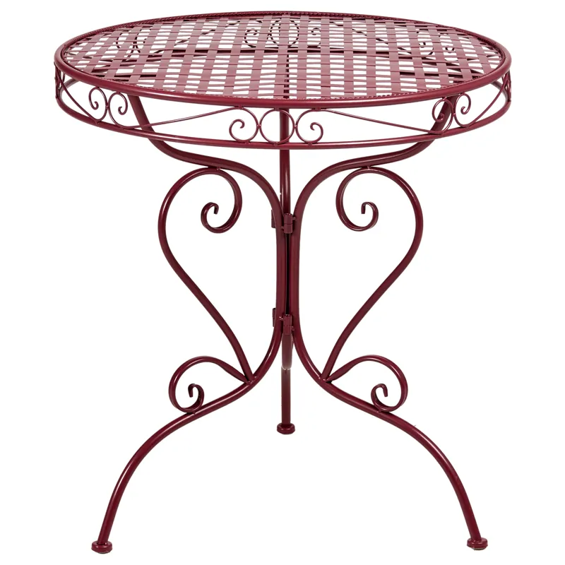 Bistrobord utendørs Albinia 70 cm Jern, Rød