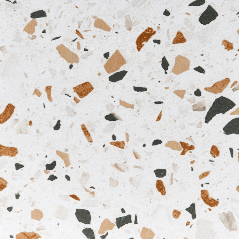 Bistrobord utendørs Artena 60 cm terrazzoeffekt Jern - Svart/Hvit - Hagemøbler - Balkong - Balkongmøbler - Balkongbord