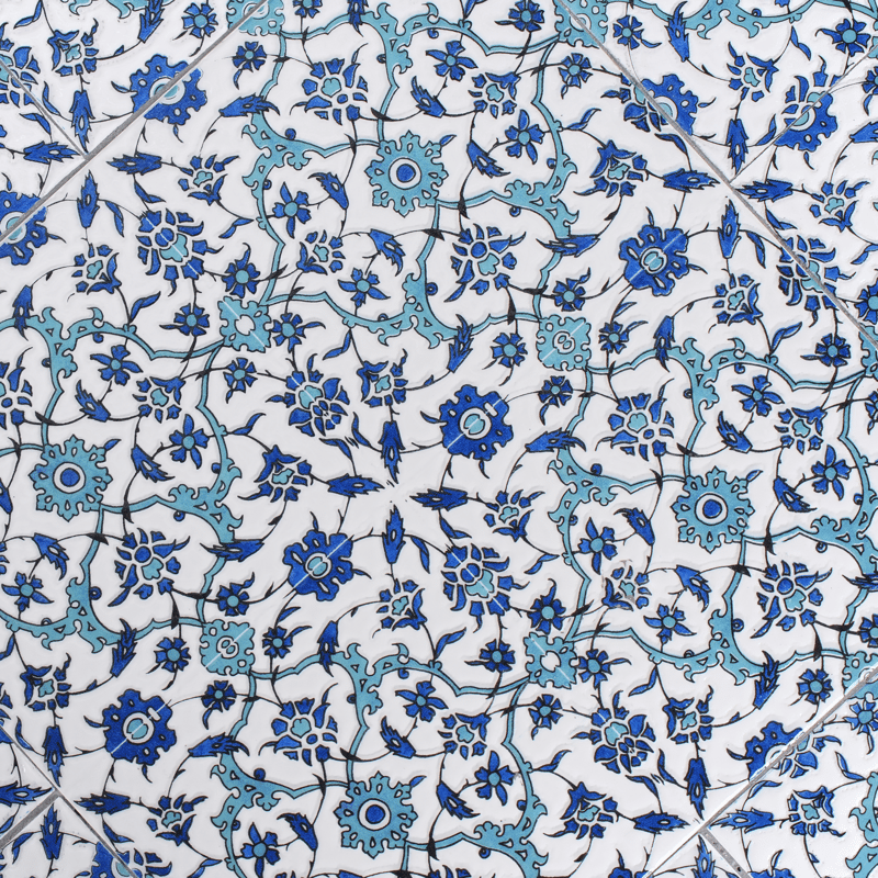 Bistrobord utendørs Chapeco 60 cm Jern - Svart/blå/hvit - Hagemøbler - Balkong - Balkongmøbler - Balkongbord