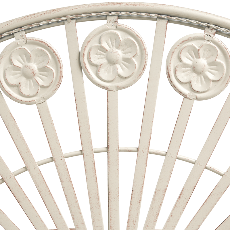 Bistrobord utendørs Coggia 80 cm Jern - Beige - Hagemøbler - Balkong - Balkongmøbler - Balkongbord