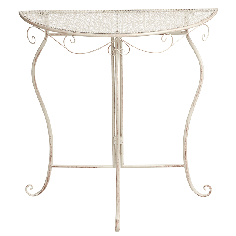 Bistrobord utendørs Folelli 80 cm Jern - Beige - Hagemøbler - Balkong - Balkongmøbler - Balkongbord