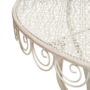 Bistrobord utendørs Juina 80 cm Jern - Beige - Hagemøbler - Balkong - Balkongmøbler - Balkongbord