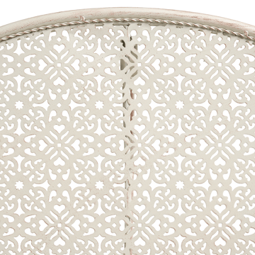 Bistrobord utendørs Juina 80 cm Jern - Beige - Hagemøbler - Balkong - Balkongmøbler - Balkongbord