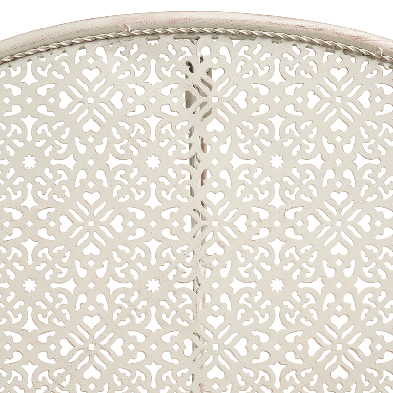 Bistrobord utendørs Juina 80 cm Jern - Beige - Hagemøbler - Balkong - Balkongmøbler - Balkongbord