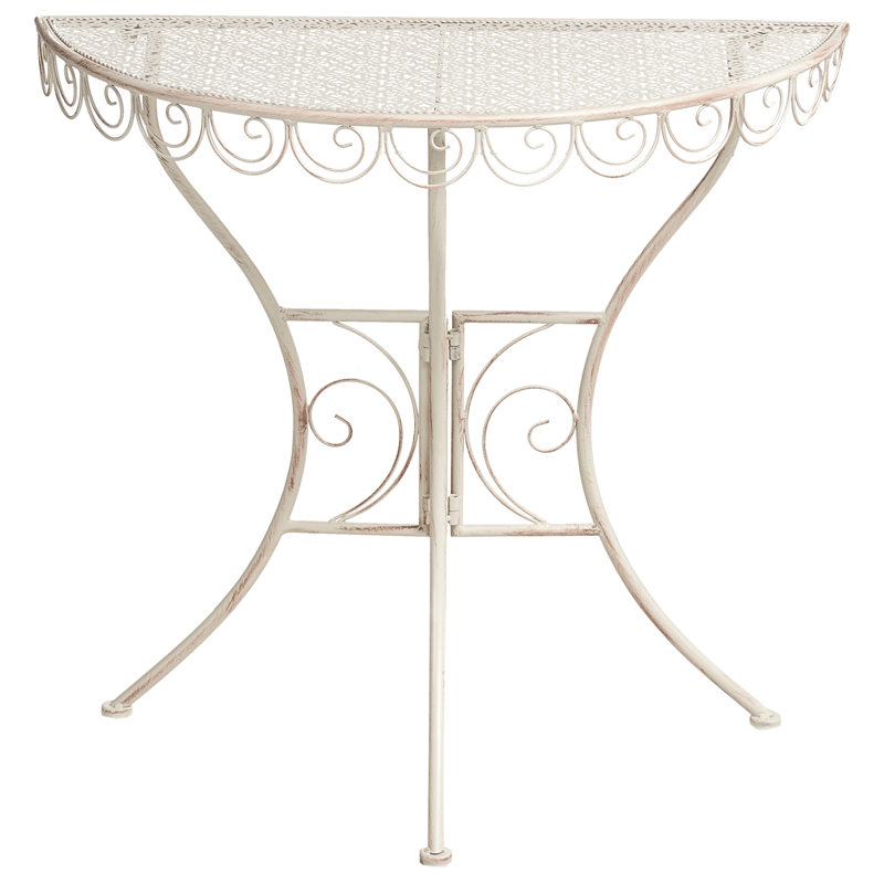 Bistrobord utendørs Juina 80 cm Jern - Beige - Hagemøbler - Balkong - Balkongmøbler - Balkongbord