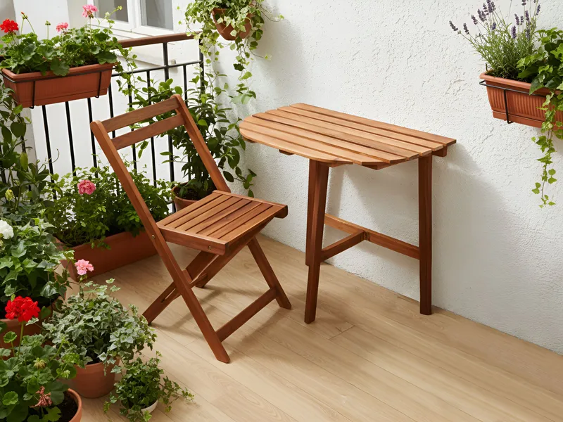 Bistrobord utendørs Osigo 4470 cm akasietre - Brun - Hagemøbler - Balkong - Balkongmøbler - Balkongbord