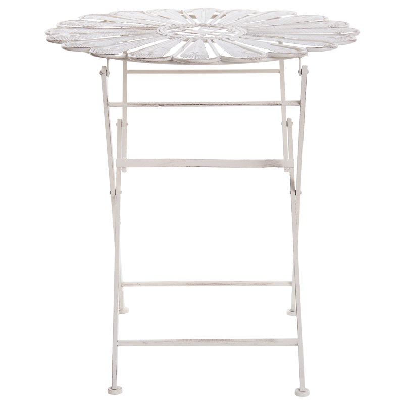 Bistrobord utendørs Pavia 71 cm Jern - Hvit - Hagemøbler - Balkong - Balkongmøbler - Balkongbord