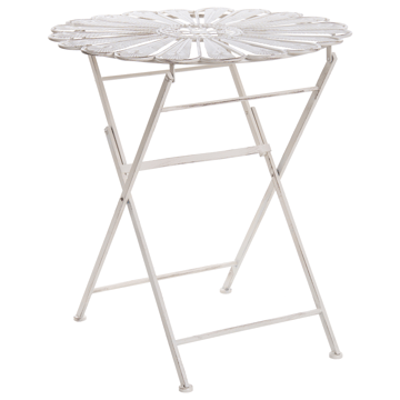 Bistrobord utendørs Pavia 71 cm Jern - Hvit - Hagemøbler - Balkong - Balkongmøbler - Balkongbord