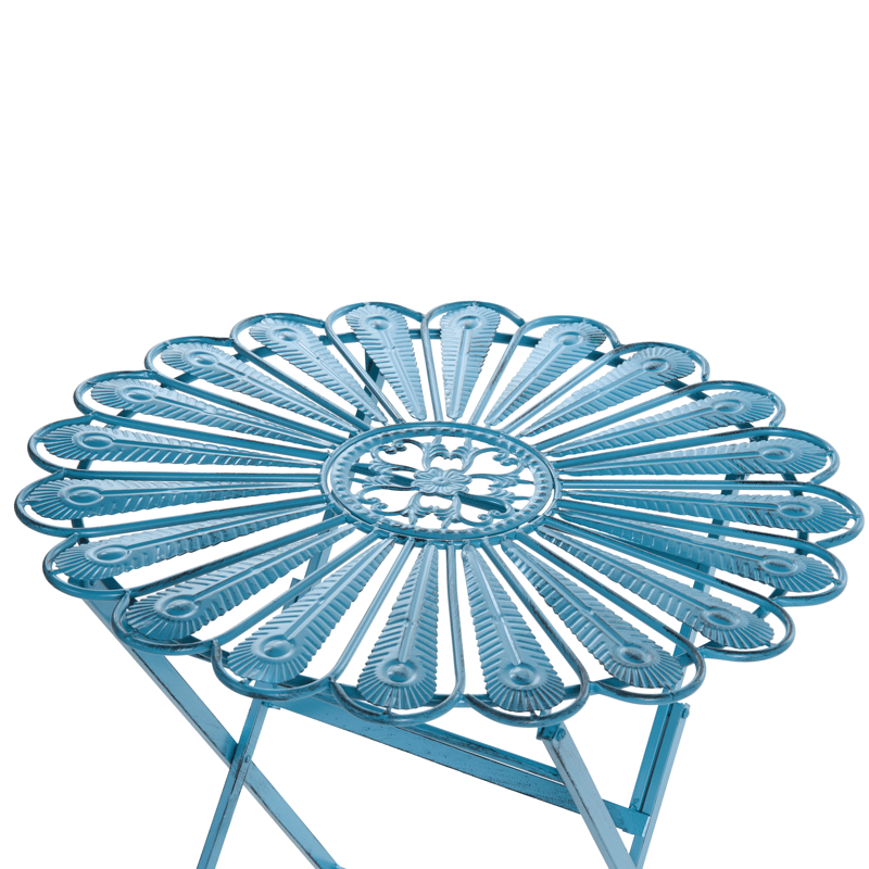 Bistrobord utendørs Pavia 71 cm Jern - Blå - Hagemøbler - Balkong - Balkongmøbler - Balkongbord