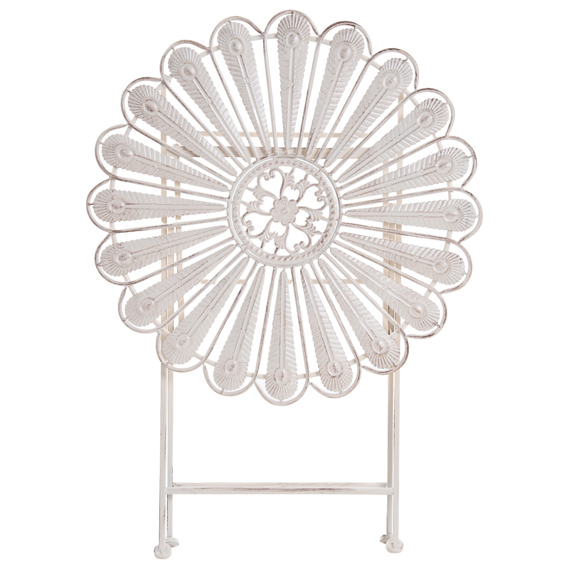 Bistrobord utendørs Pavia 71 cm Jern - Hvit - Hagemøbler - Balkong - Balkongmøbler - Balkongbord