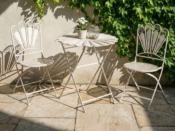 Bistrobord utendørs Pavia 71 cm Jern - Hvit - Hagemøbler - Balkong - Balkongmøbler - Balkongbord