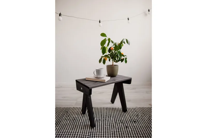 Bord EcoFurn Granny Furu Oljet Svart - Svart - Hagemøbler - Balkong - Balkongmøbler - Balkongbord