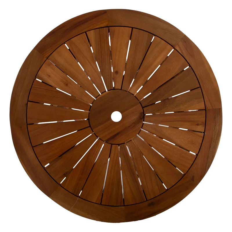 Bord HOME4YOU Fabiola D80x72 cm Akasie - brun - Hagemøbler - Balkong - Balkongmøbler - Balkongbord