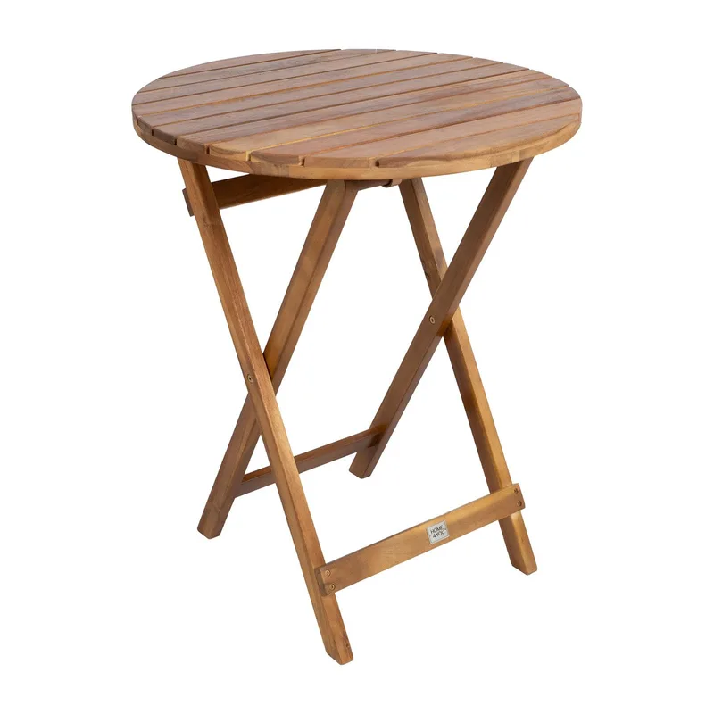 Bord HOME4YOU Gwen D60x72 cm Akasie - brun - Hagemøbler - Balkong - Balkongmøbler - Balkongbord