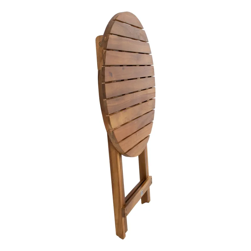 Bord HOME4YOU Gwen D60x72 cm Akasie - brun - Hagemøbler - Balkong - Balkongmøbler - Balkongbord