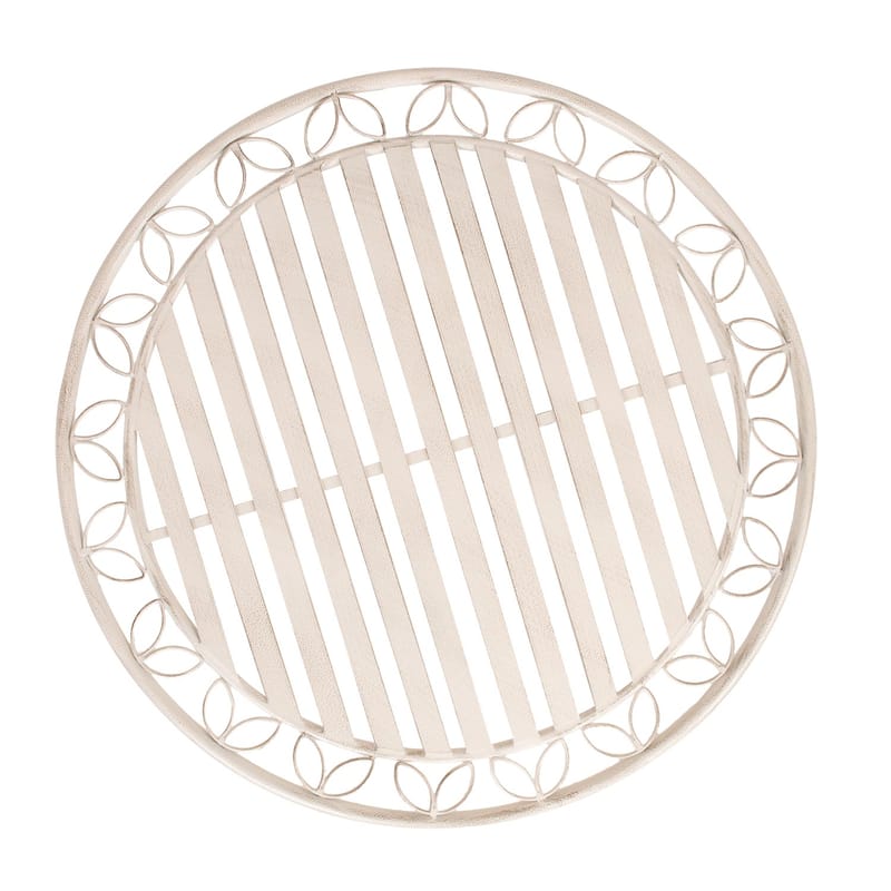 Bord HOME4YOU Jasmine D70x75 cm Antikkhvitt metall - antikkhvit - Hagemøbler - Balkong - Balkongmøbler - Balkongbord