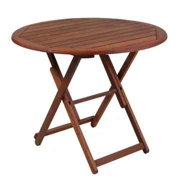 Bord HOME4YOU Nantes D70x74 cm meranti - brun - Hagemøbler - Balkong - Balkongmøbler - Balkongbord