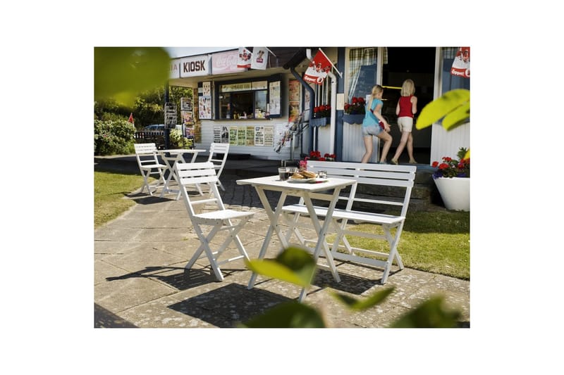 Cafèbord Hillerstorp Åre Hvit 58 x 58 cm - Hagemøbler - Balkong - Balkongmøbler - Balkongbord