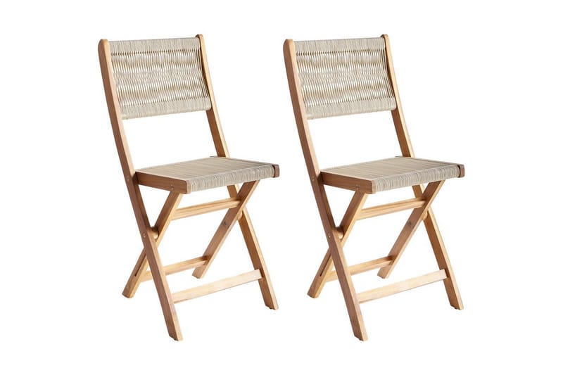 Cafégruppe Prossedi - Beige, Lys Tre - Hagemøbler - Balkong - Balkongmøbler - Balkonggrupper