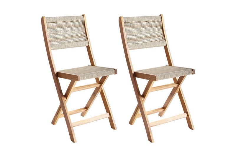 Cafégruppe Prossedi - Beige, Lys Tre - Hagemøbler - Balkong - Balkongmøbler - Balkonggrupper