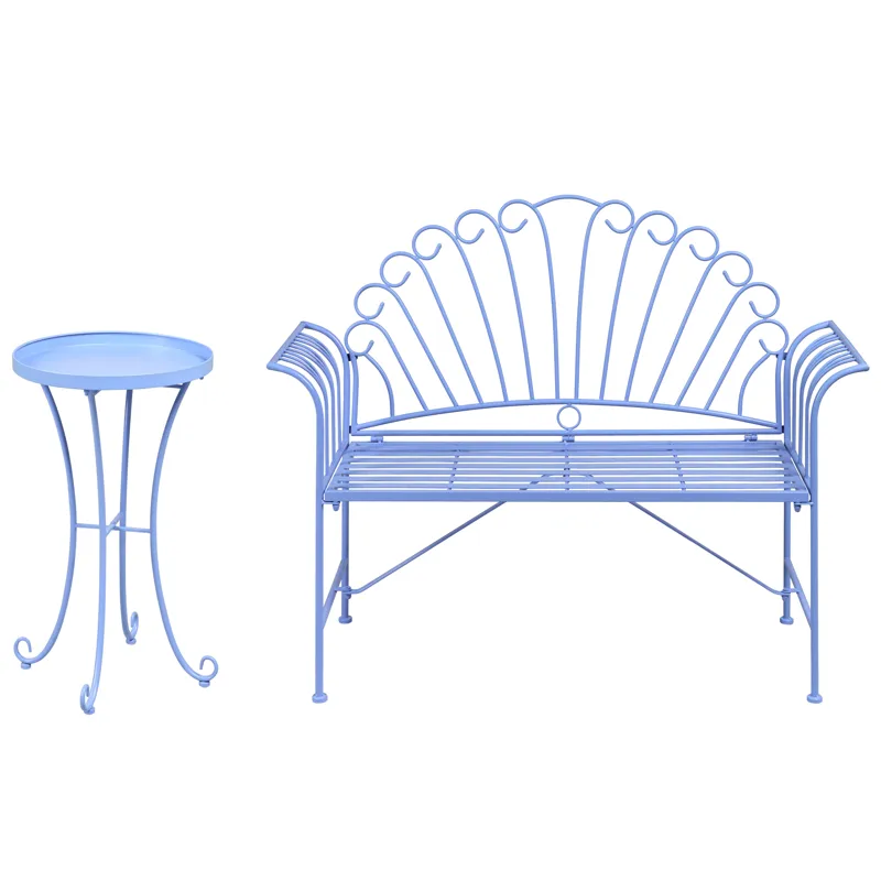 Caféssett utendørs Cavinia Jern, Blå