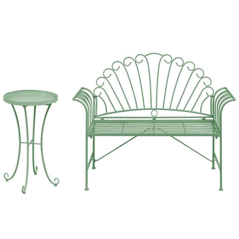 Caféssett utendørs Cavinia Jern, Hvit