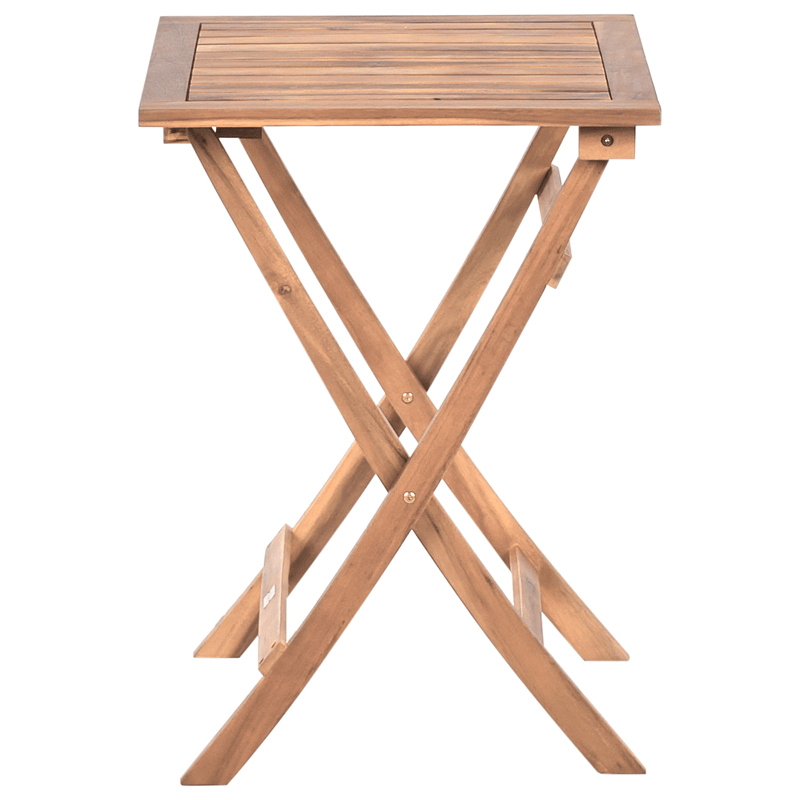 Caféssett utendørs Coniolo akasietre - Brun/svart - Hagemøbler - Balkong - Balkongmøbler - Balkonggrupper