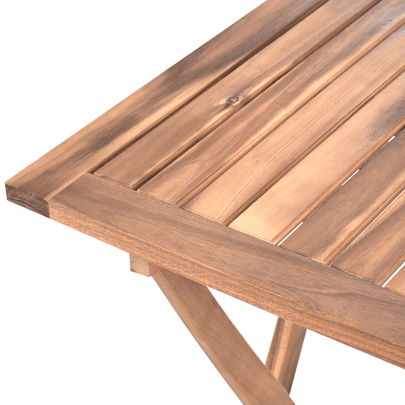 Caféssett utendørs Coniolo akasietre - Brun/svart - Hagemøbler - Balkong - Balkongmøbler - Balkonggrupper