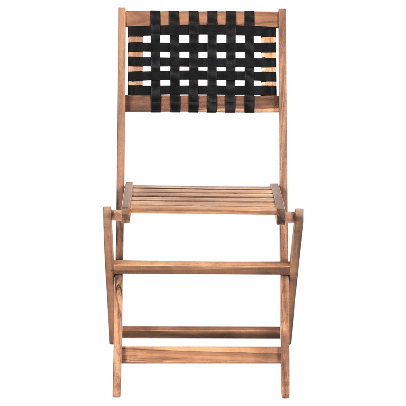 Caféssett utendørs Coniolo akasietre - Brun/svart - Hagemøbler - Balkong - Balkongmøbler - Balkonggrupper