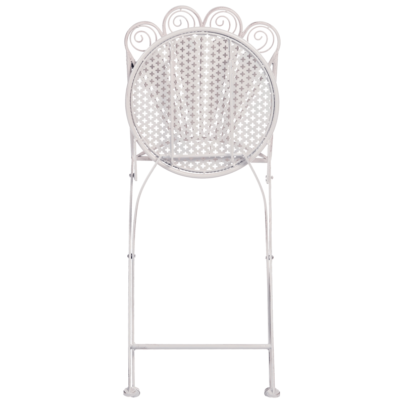 Caféssett utendørs med benk Pavia Jern - Hvit - Hagemøbler - Balkong - Balkongmøbler - Balkonggrupper