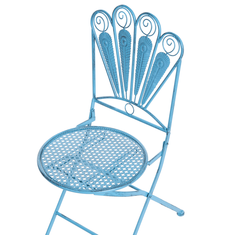 Caféssett utendørs med benk Pavia Jern - Blå - Hagemøbler - Balkong - Balkongmøbler - Balkonggrupper