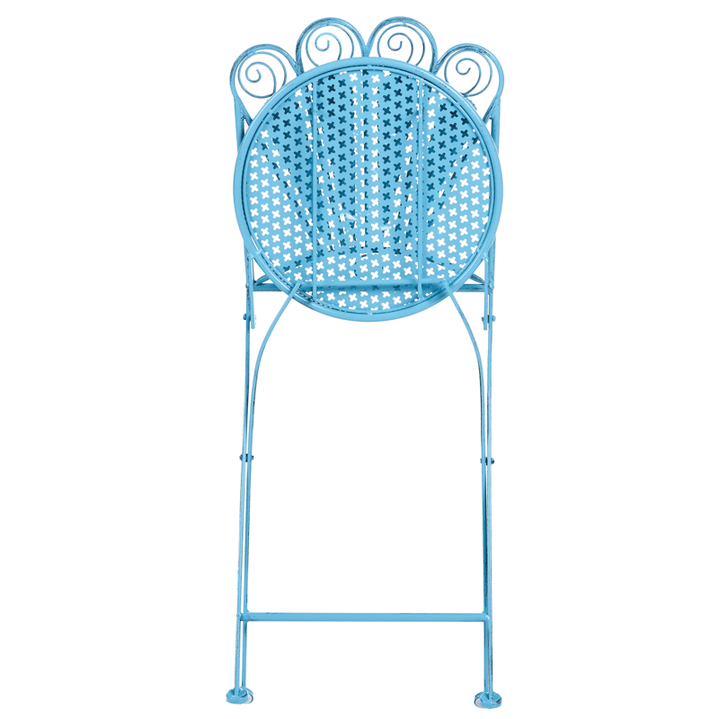 Caféssett utendørs med benk Pavia Jern - Blå - Hagemøbler - Balkong - Balkongmøbler - Balkonggrupper