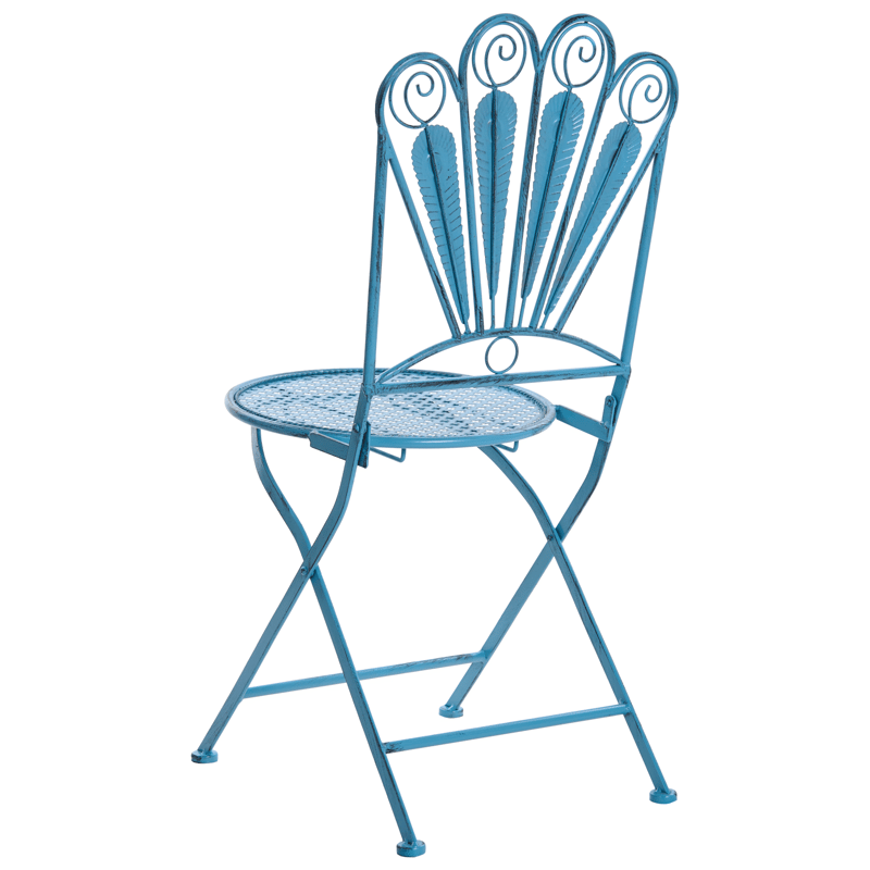 Caféssett utendørs med benk Pavia Jern - Blå - Hagemøbler - Balkong - Balkongmøbler - Balkonggrupper